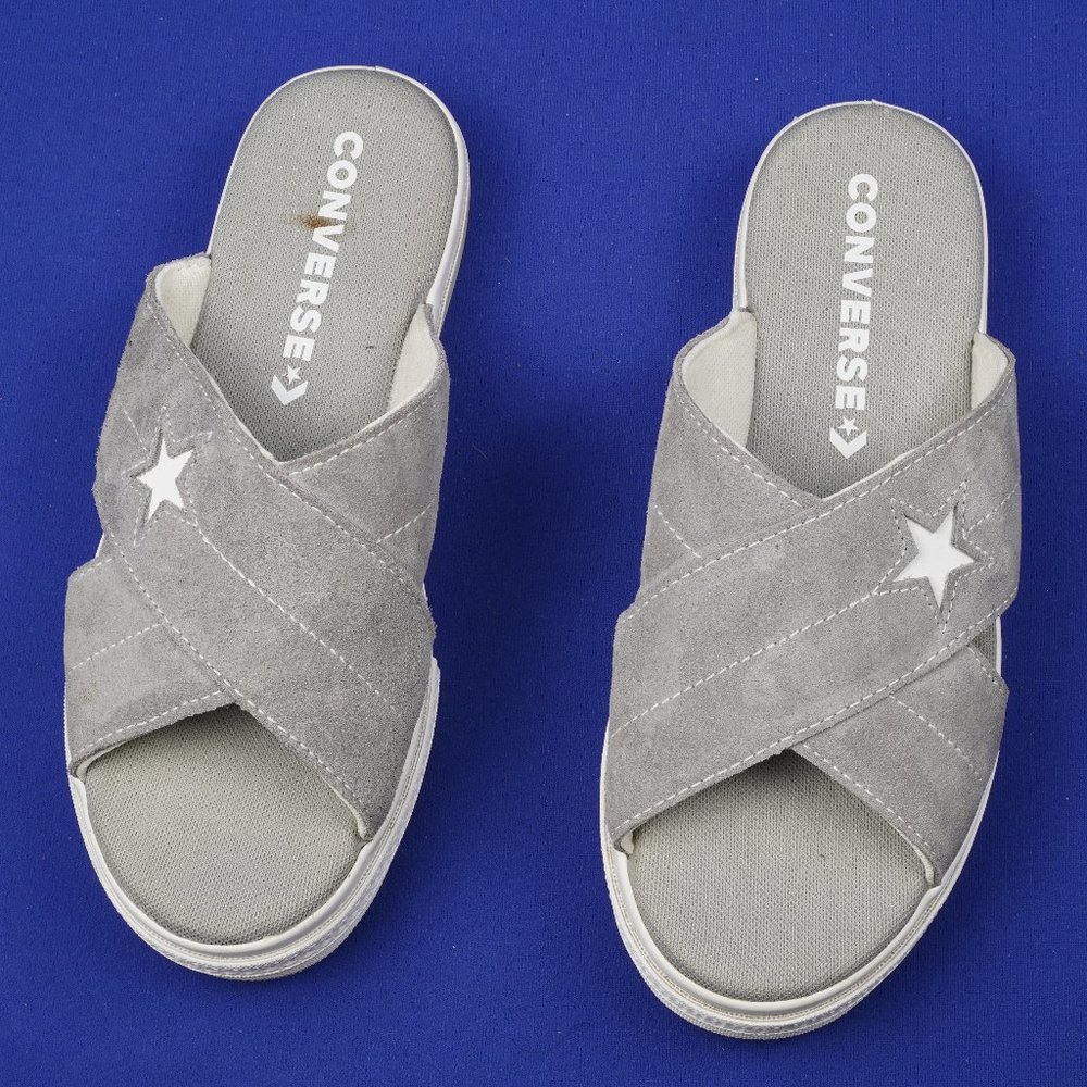 Converse Slip on Slide Sandals for Women - Grey